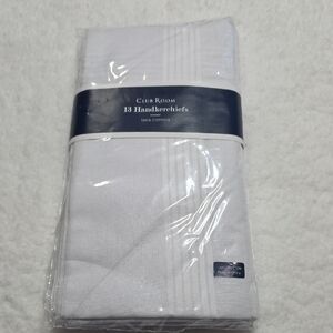 Club Room Classic White Handkerchief Set